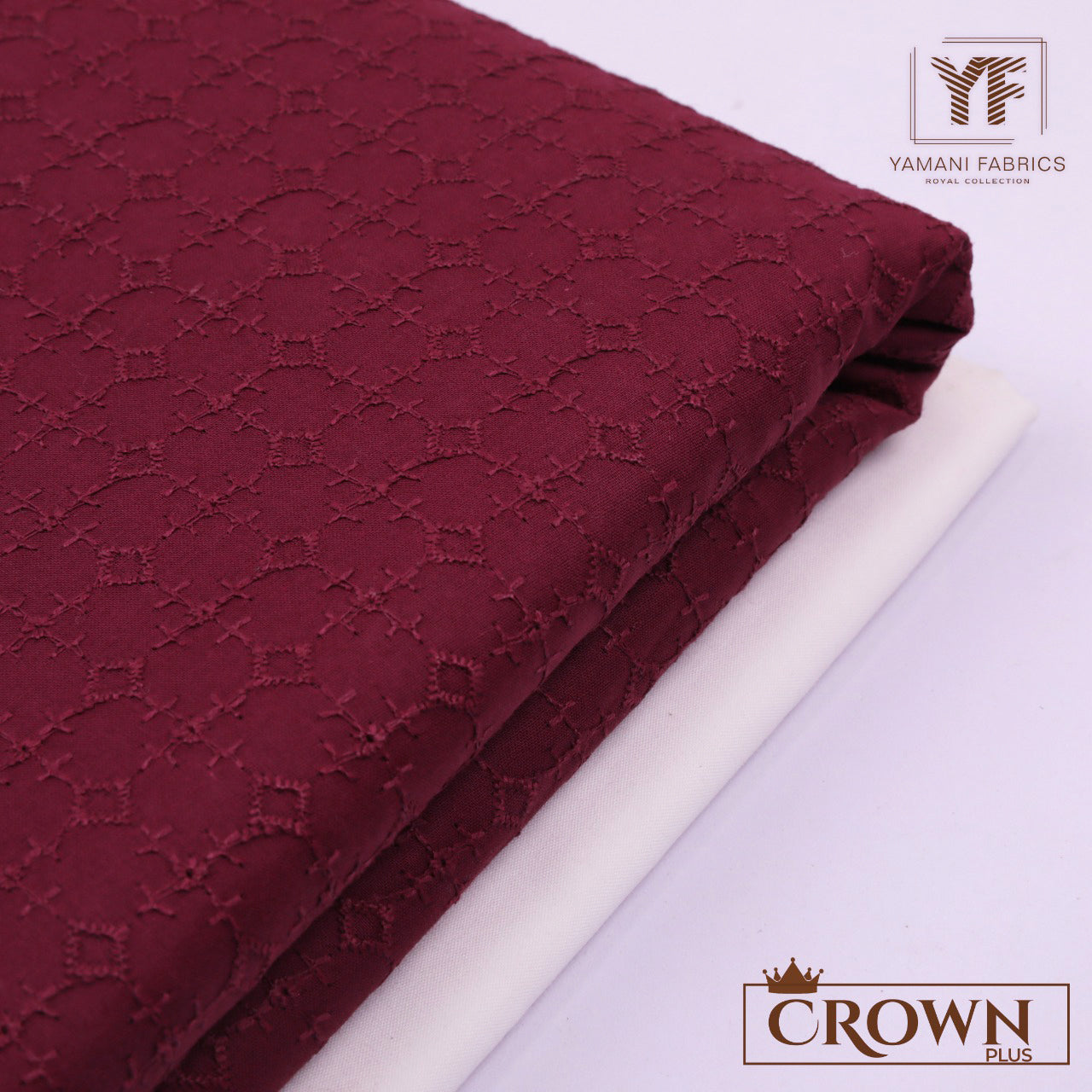 Gents Unstitched Cotton Embroidery Suit (Crown Plus 03)