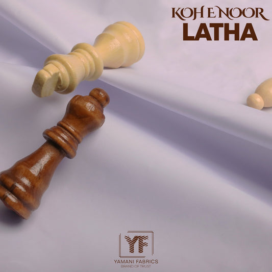 KOHENOOR LATHA Mens cotton Unstitched Fabric cloth White